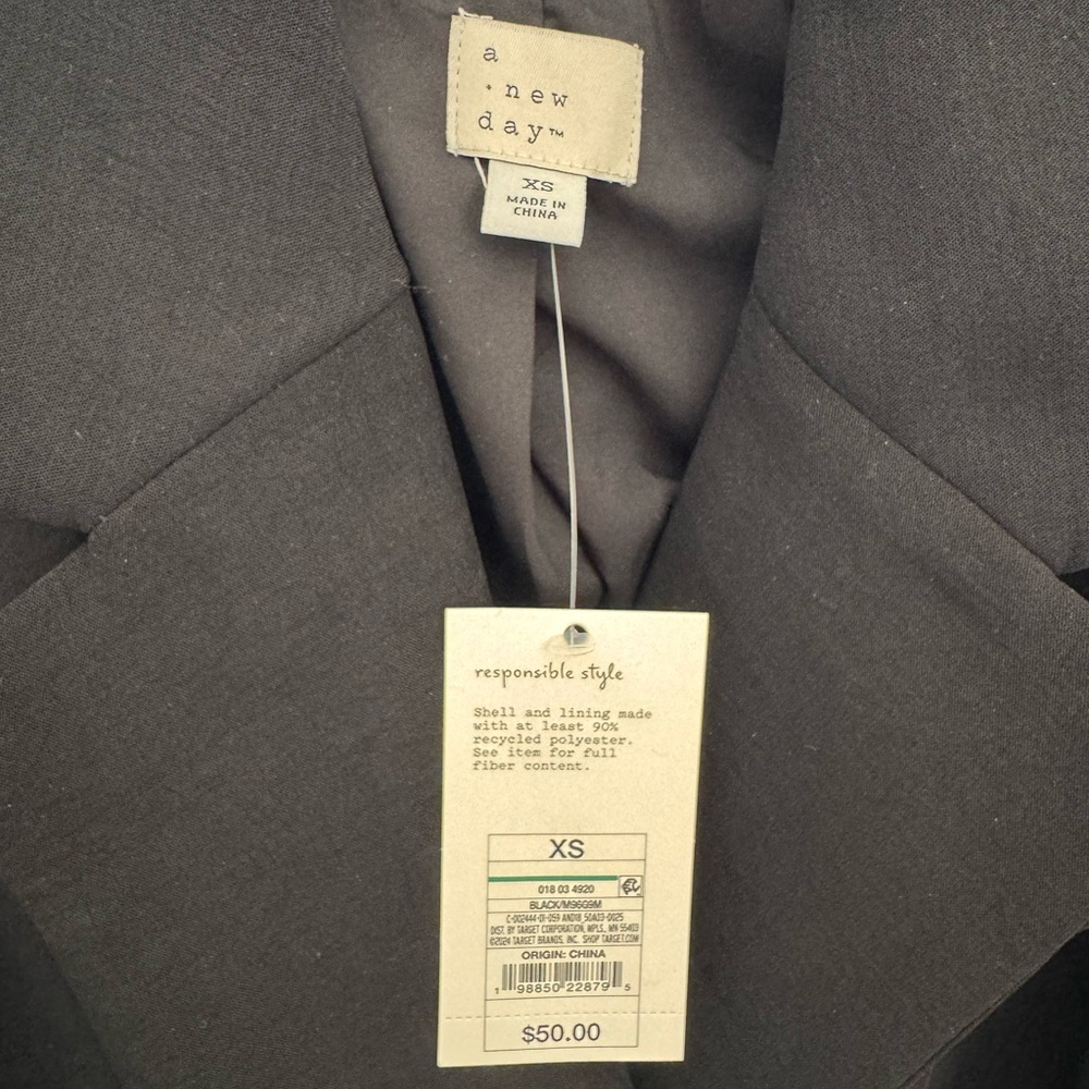 NWT Chic Black Belted Blazer Dress - Picture 7 of 7